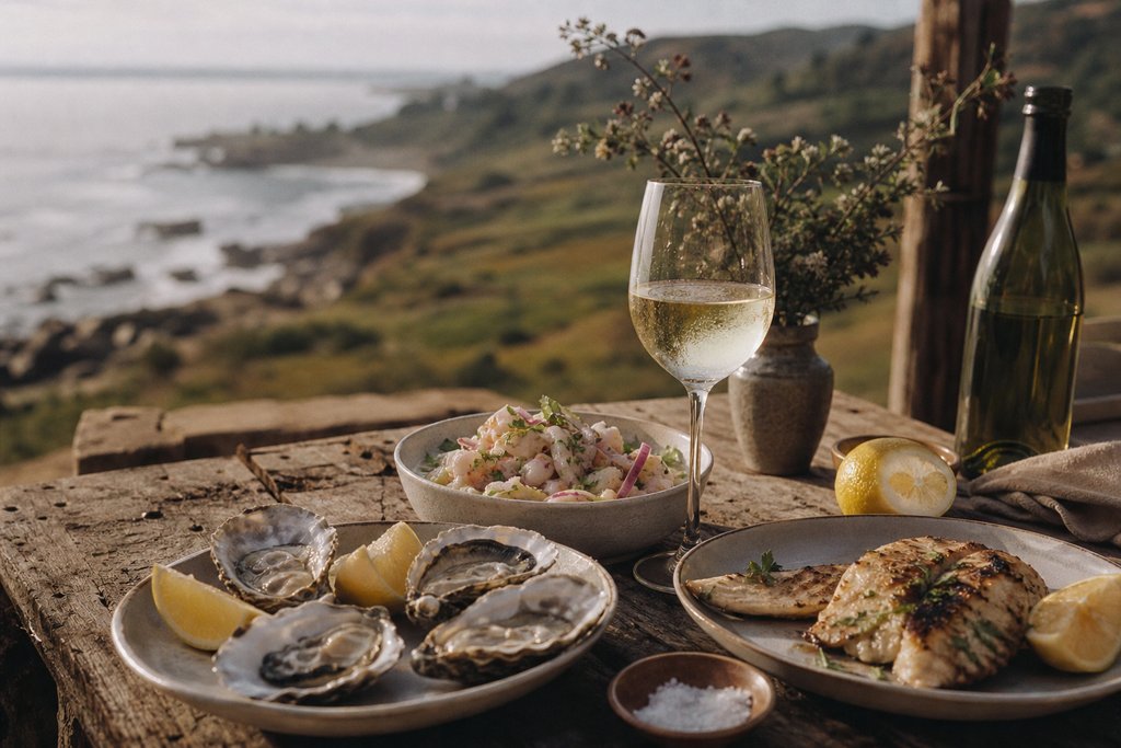 Maridaje: los blancos de Casablanca y los mariscos de la costa
